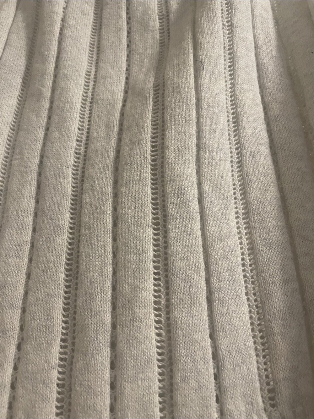 American Eagle Outfitters grey Cable-Knit Button Tank with Fringe - Picture 4 of 5